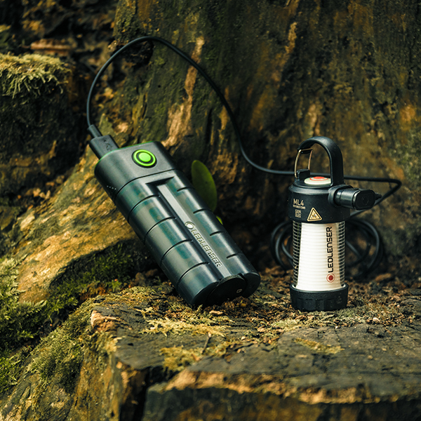 A powerbank and a camping light