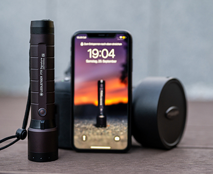 A flashlight and a smartphone