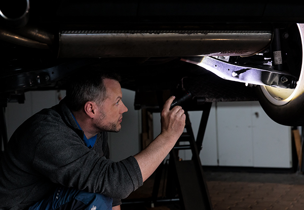 A man is using a Ledlenser Work Light